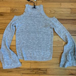 Brand New Express Cold Shoulder Light Sweater